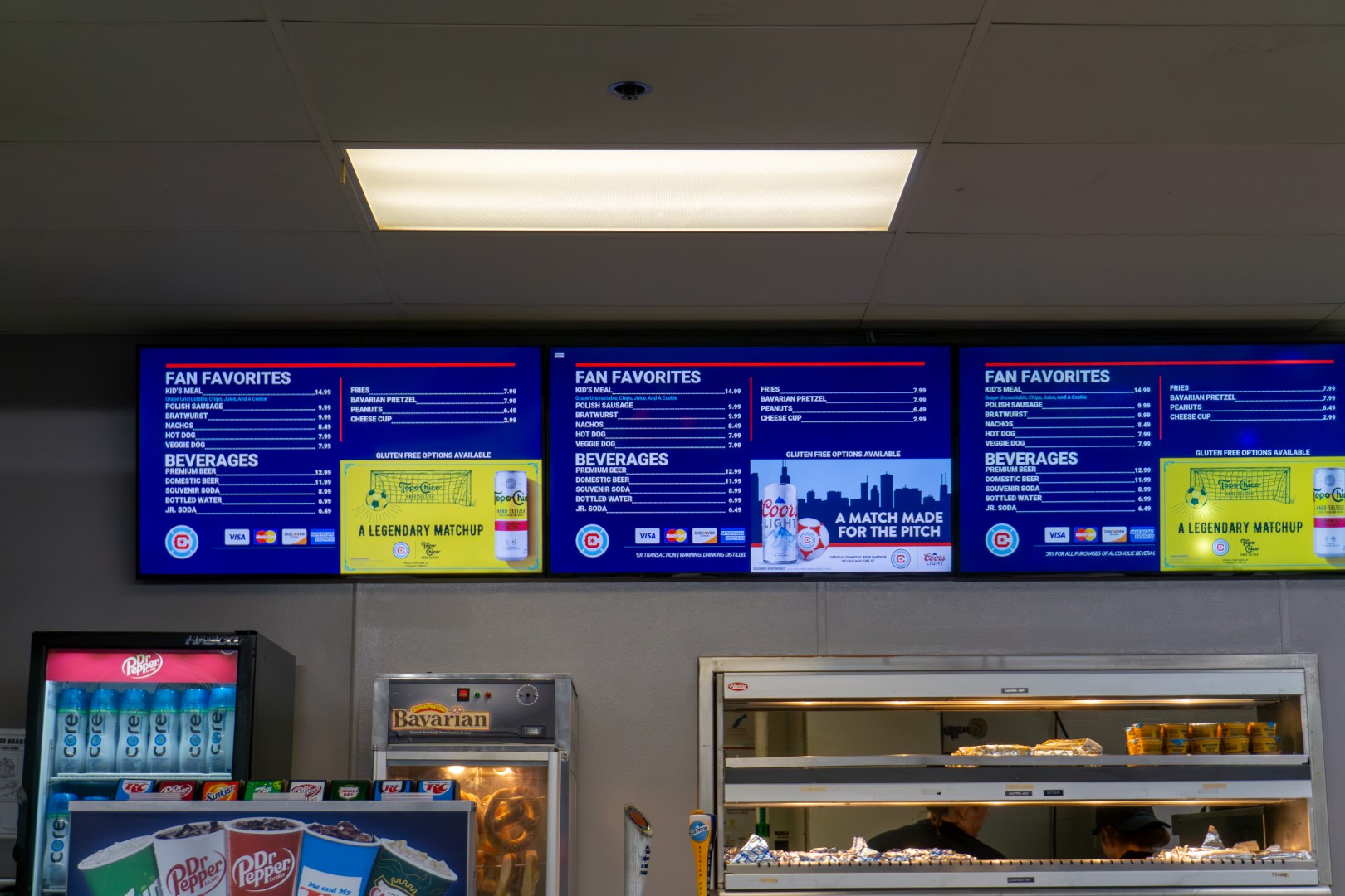 items prepared at a kiosk when finding gluten-free options at Soldier Field