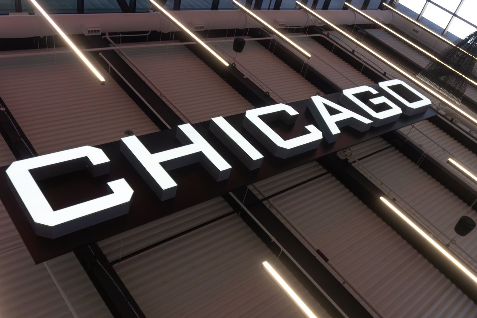 Ceiling of the gym area of the Endeavor Health Performance Center on March 3, 2025
