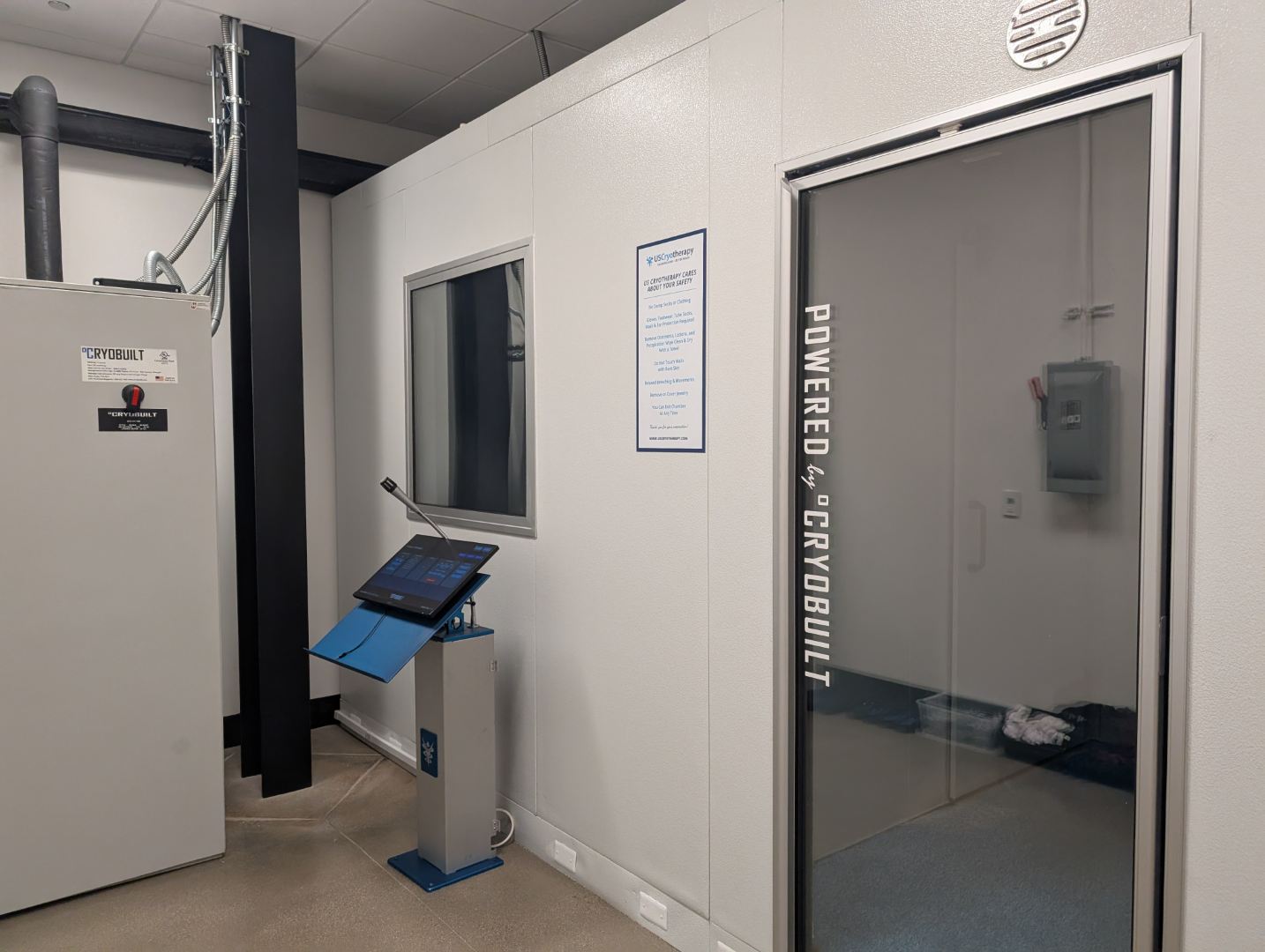 The cryotherapy room at the Endeavor Health Performance Center on March 3, 2025