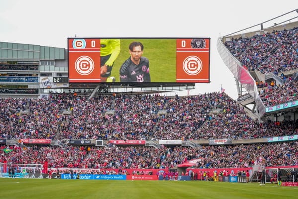 Wide shot of Soldier Field as the Chicago Fire play Inter in April 2025