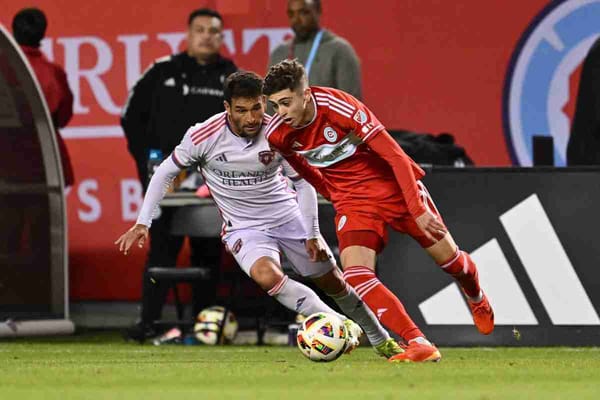 Chicago Fire FC midfielder Brian Gutierrez (17) controls the ball in the second half against Orlando City SC at Soldier Field